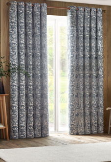 Winter Woods Eyelet, Midnight - Ready Made Curtains